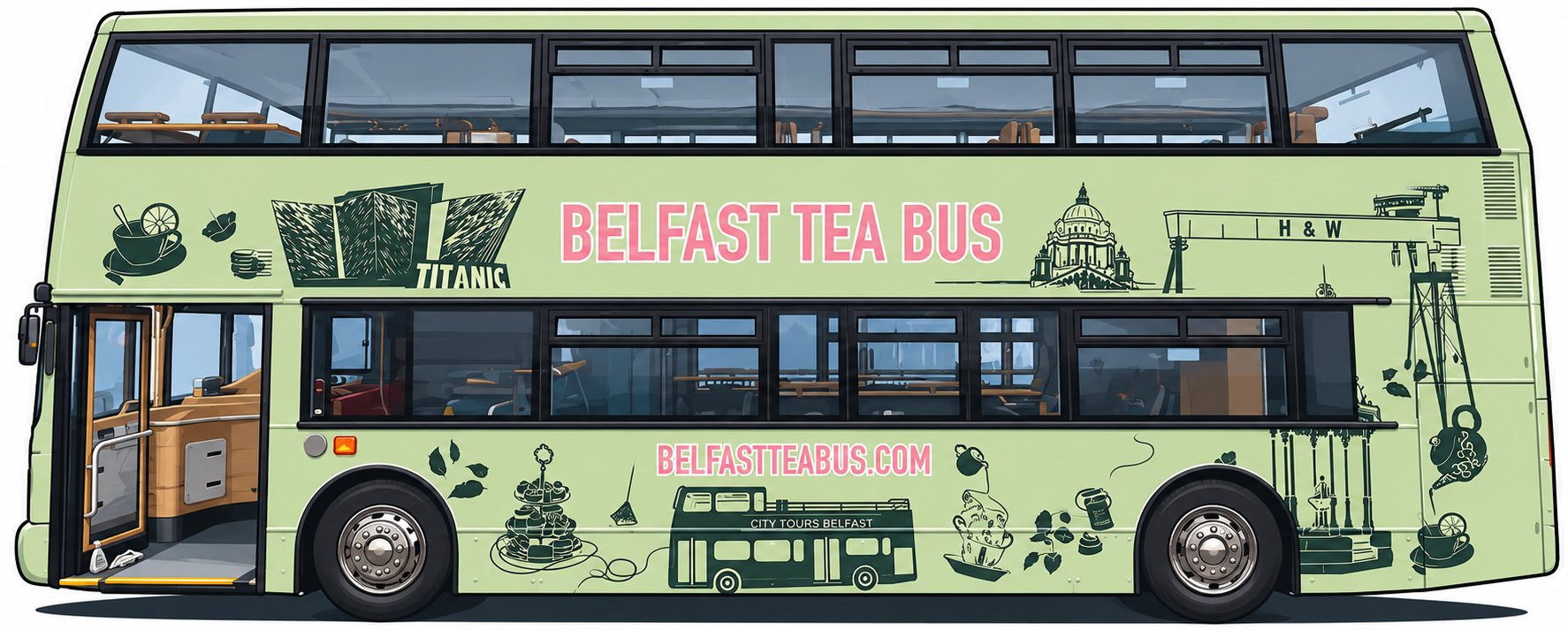 Belfast Tea Bus afternoon tea sightseeing experience